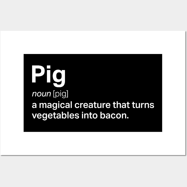 Pig Definition Wall Art by deadright